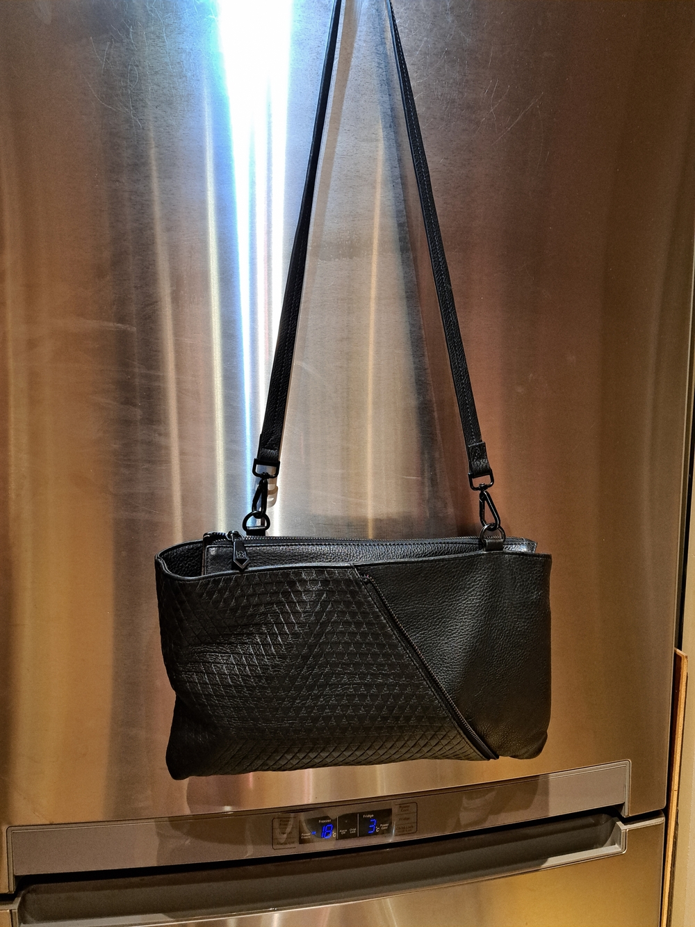 Classic Black Quilted Crossbody Shoulder Bag